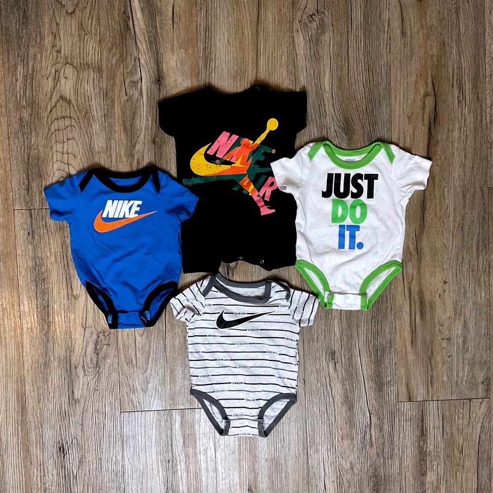 Nike Jordan Baby Bodysuit & Romper Lot 4pc Set 3Months